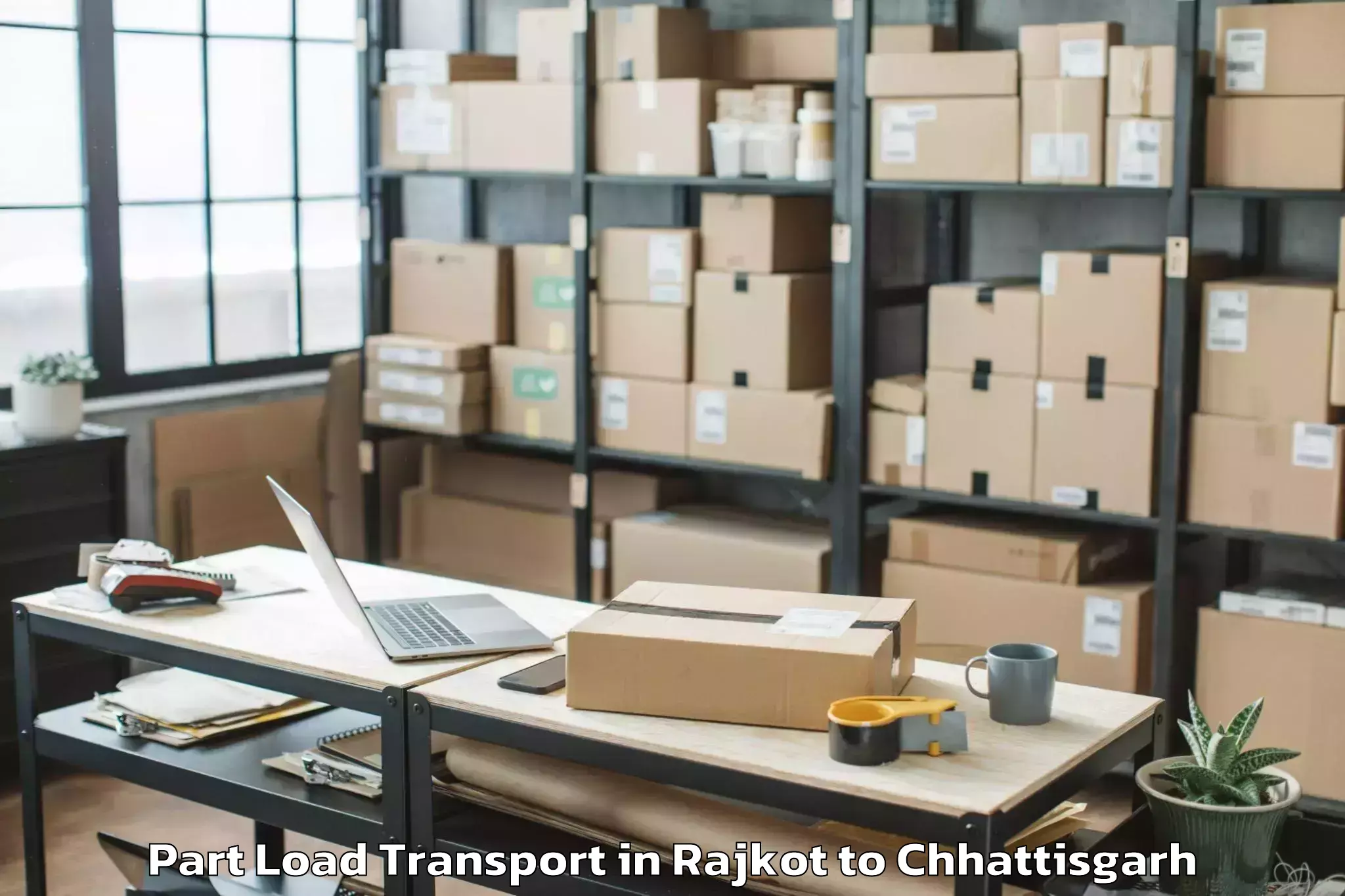 Hassle-Free Rajkot to Arang Part Load Transport